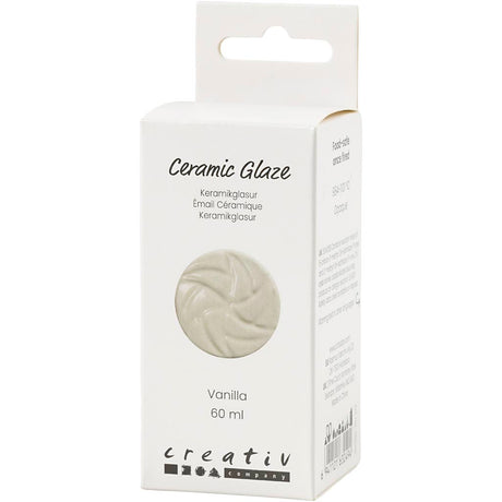 Creativ company keramisk glasur, 984-1101 °c, uigennemsigtig, vanilje, 60 ml 1 flaske