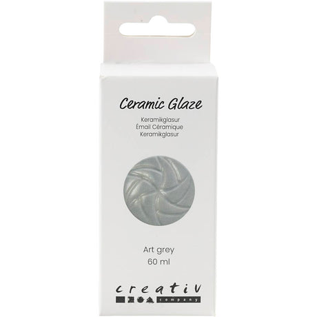 Creativ company keramisk glasur, 984-1101 °c, uigennemsigtig, kunstgrå, 60 ml 1 flaske