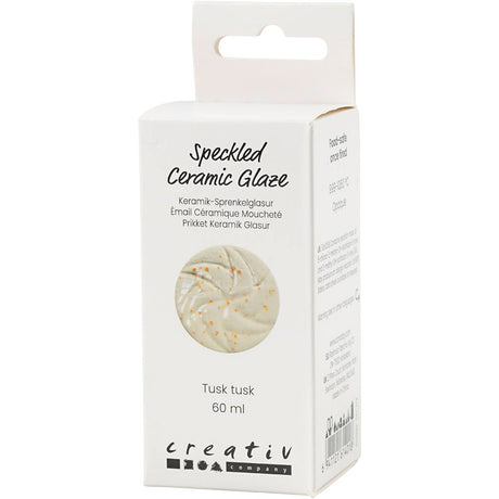 Creativ company spættet keramisk glasur, 999-1060 °c, uigennemsigtig, stødtænd stødtænd, 60 ml 1 flaske
