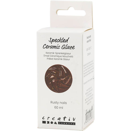 Creativ company plettet keramisk glasur, 999-1060 °c, uigennemsigtig, rustne søm, 60 ml 1 flaske