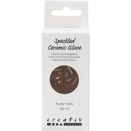 Creativ company plettet keramisk glasur, 999-1060 °c, uigennemsigtig, rustne søm, 60 ml 1 flaske