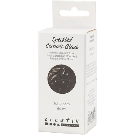 Creativ company plettet keramisk glasur, 999-1060 °c, uigennemsigtig, tutto nero, 60 ml 1 flaske