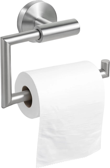 Hush. living hush living - toiletrolhouder zonder klep - rvs - wandmontage - inclusief bevestigingsmateriaal - geborsteld staal