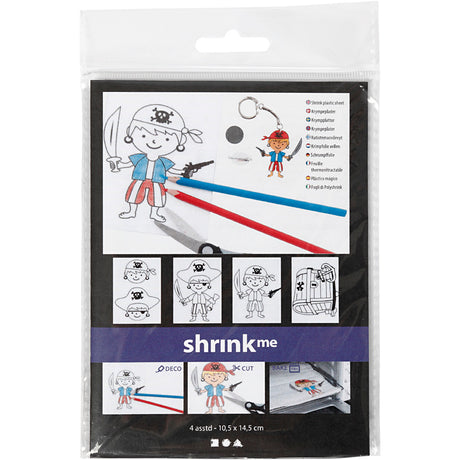 Creativ virksomhed https: www.cchobby.nl sheets-shrink-foil-with-motifs-pirate-sheet-10-5x14-5-cm-thickness-0-3-mm-matt-transparent-4-sheet-1-box