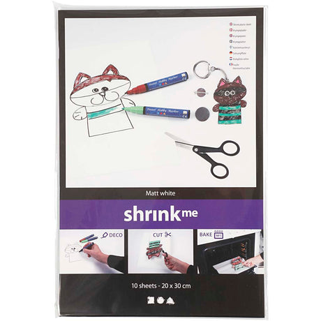 Creativ virksomhed https: www.cchobby.nl sheets-shrink-foil-sheet-20x30-cm-thickness-0-3-mm-matt-white-10-sheet-1-box