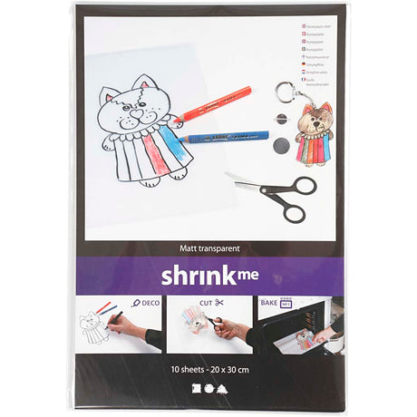 Creativ virksomhed https: www.cchobby.nl sheets-shrink-foil-sheet-20x30-cm-thickness-0-3-mm-matt-transparent-10-sheet-1-box