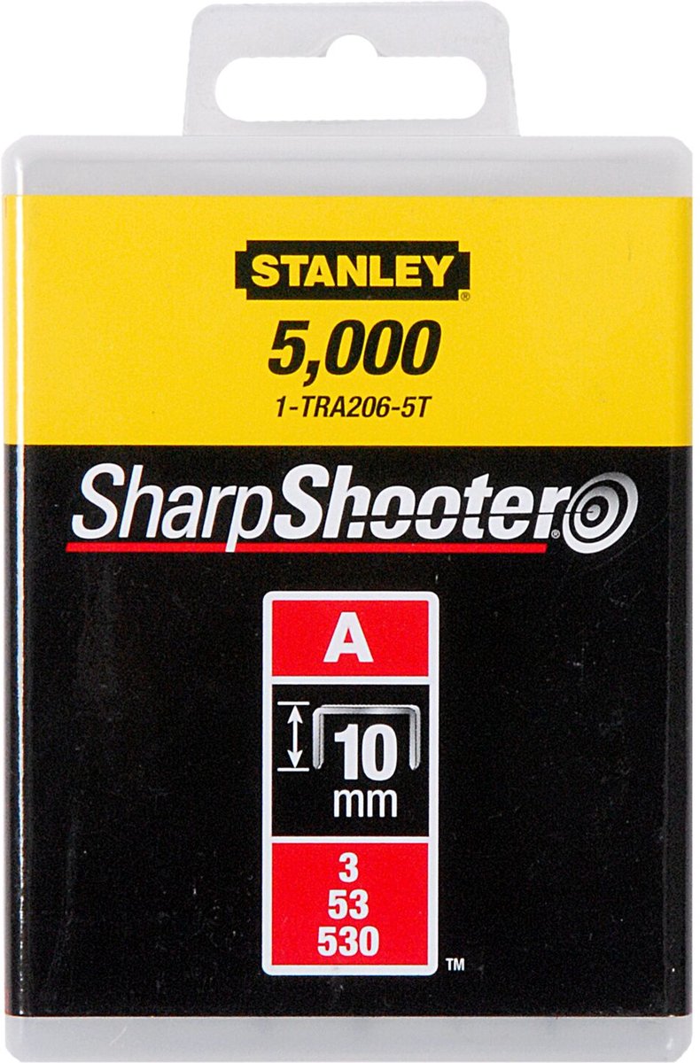 Stanley håndværktøj hæfteklammer 10mm type a - 5000 stykker - 1-tra206-5t