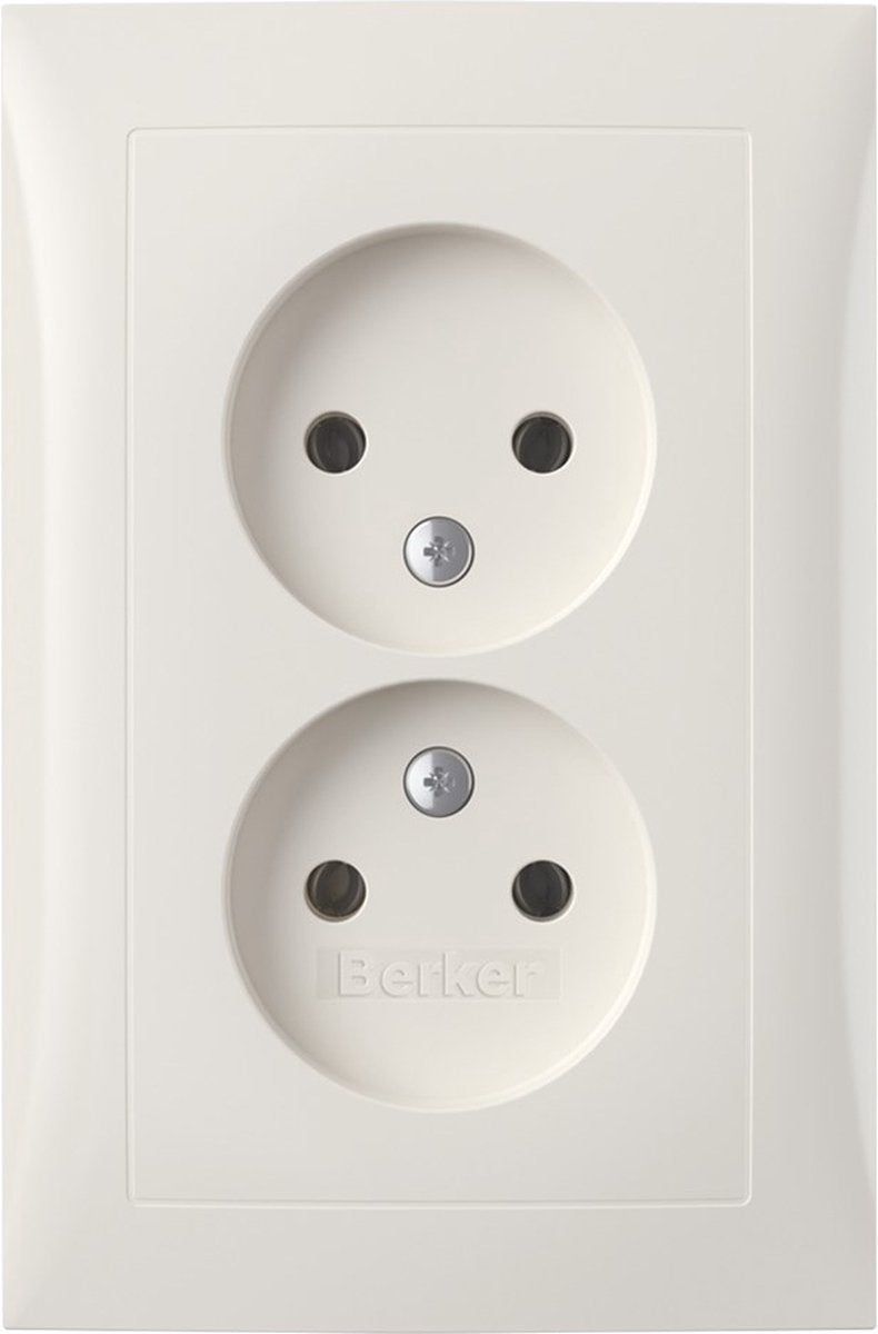 Berker s1 indbygget vægstik (toilet) 2-vejs polar hvid