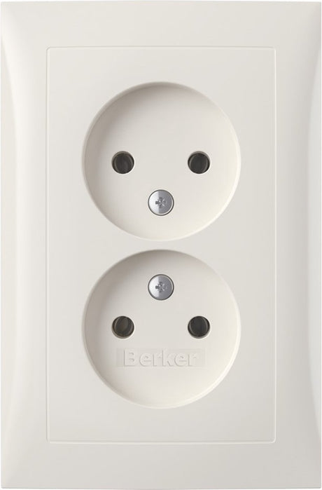Berker s1 indbygget vægstik (toilet) 2-vejs polar hvid