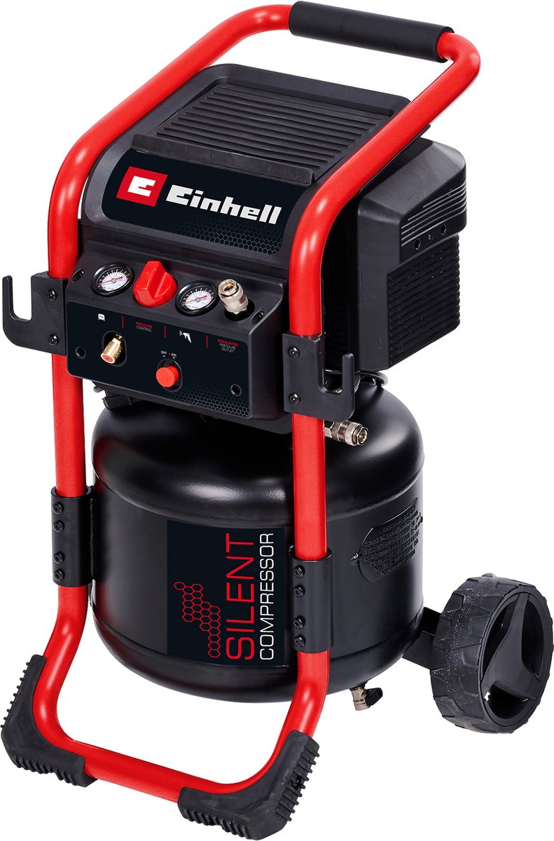 Einhell te-ac 240 24 lydløs kompressor (sort rød, 24 liter)