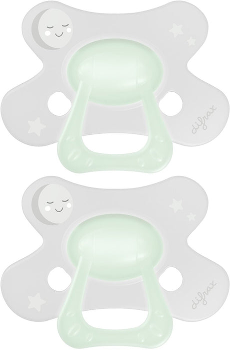 Difrax fopspeen natural - 18+ maanden - glow in the dark - 2 stuks