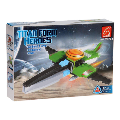 Byggesæt titan heroes - space green, 51 stk.