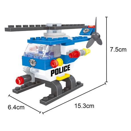 Lobbes speelgoed bv lobbes bouwset politiehelikopter - speelgoed bouwblokken 68-delig.