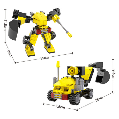 Lobbes speelgoed bv lobbes bouwset robot graafmachine - 82-delig constructiespeelgoed.