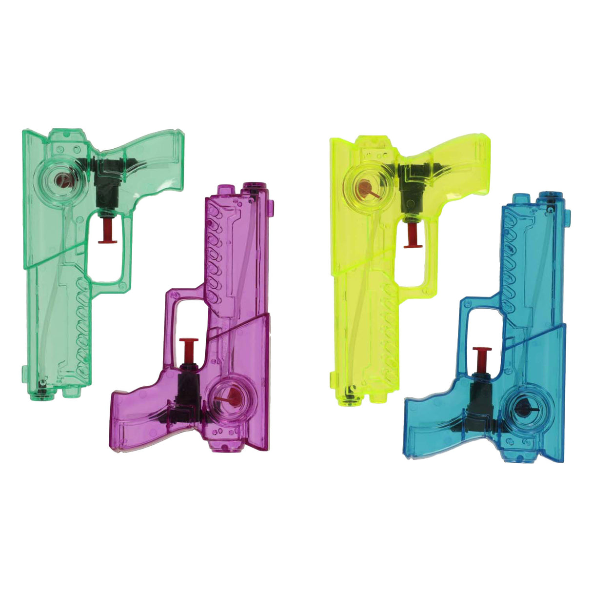 Gennemsigtige vandpistoler, 2 stk.