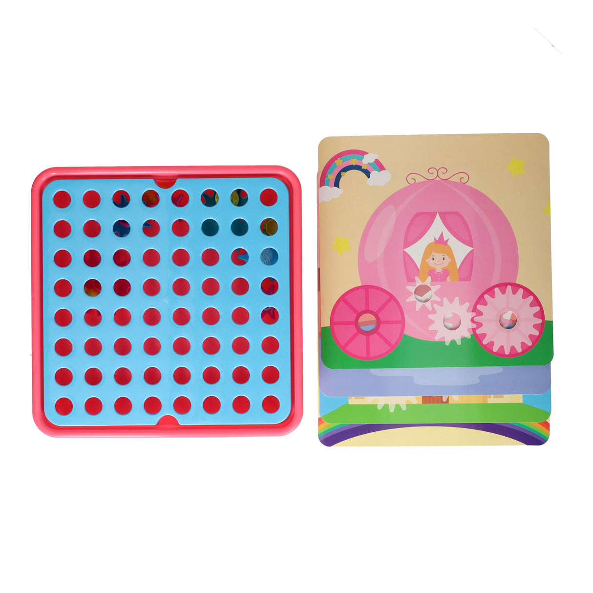 Lobbes toys bv gear sæt pædagogisk legetøj pink 20-delt farverig kreativ.
