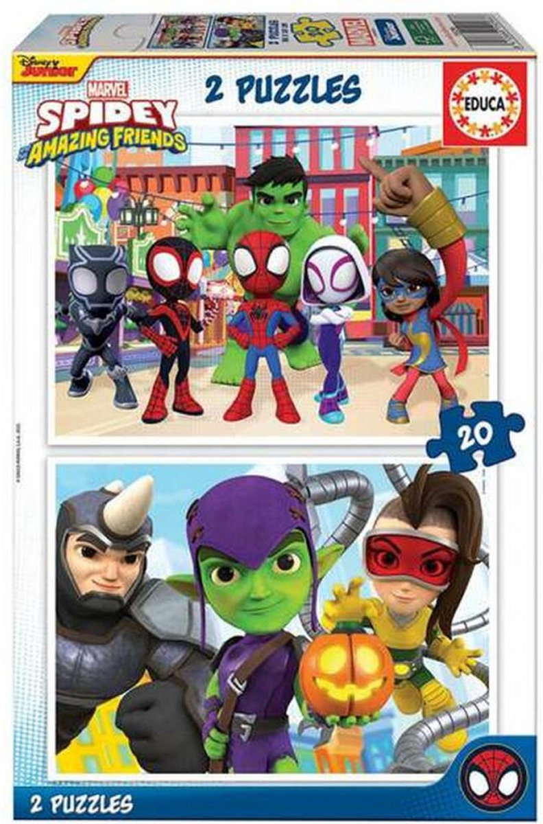 Educa - puslespil - 2 x 20 stykker - Spidey og hans fantastiske venner