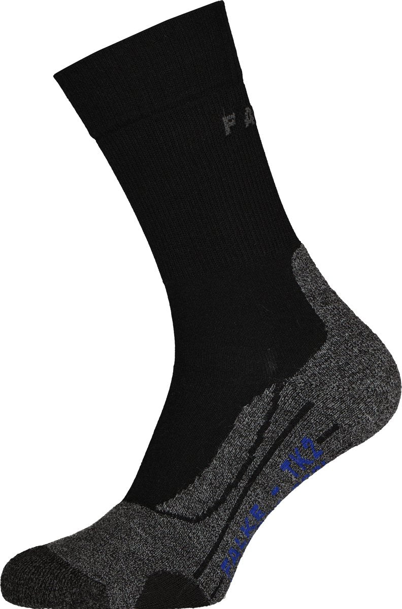 Falke tk2 cool anti-blister tykt lyocell funktionelt materiale gåstrømper kvinder sorte - str. 39-40
