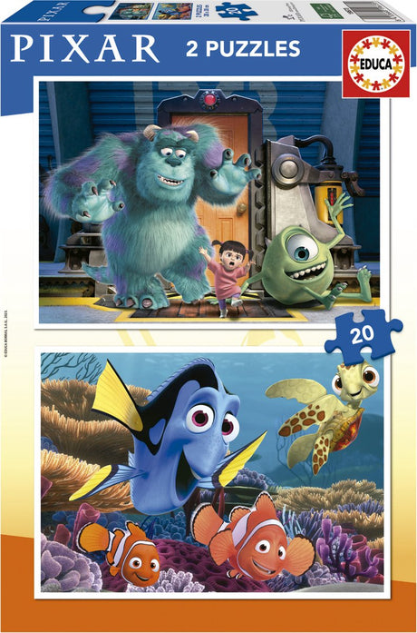 Educa - puslespil - 2 x 20 brikker - pixar