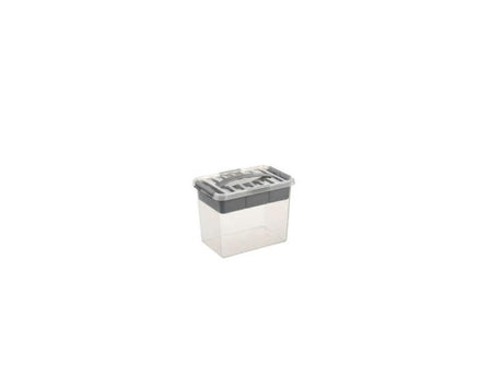 Sunware q-line opbevaringsboks 9l med indsats - 30x20x22,3 cm - gennemsigtig