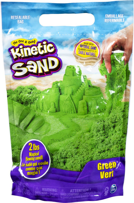 Kinetisk sand - legesand til at blande, ælte og skabe - 907 g original - grøn - sanselegetøj