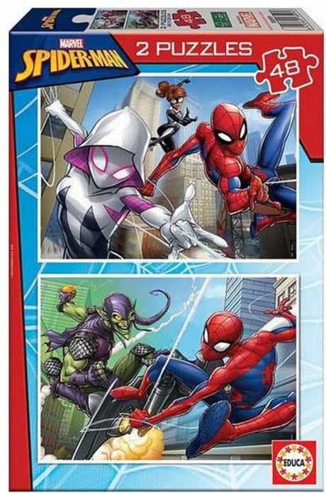 Educa - puslespil - 2 x 48 brikker - spiderman