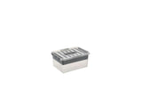 Sunware q-line opbevaringsboks 15l med indsats - 40x30x18 cm - gennemsigtig