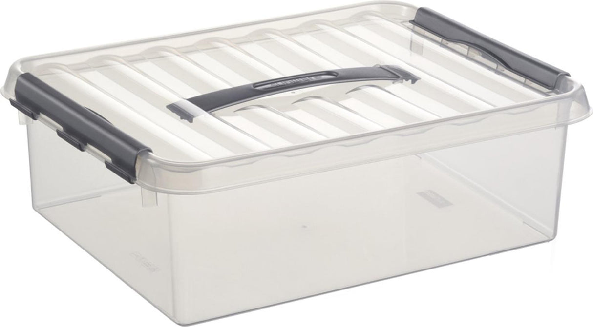 Sunware q-line opbevaringsboks 10 liter gennemsigtig 40x30x11cm