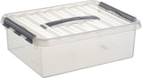 Sunware q-line opbevaringsboks 10 liter gennemsigtig 40x30x11cm