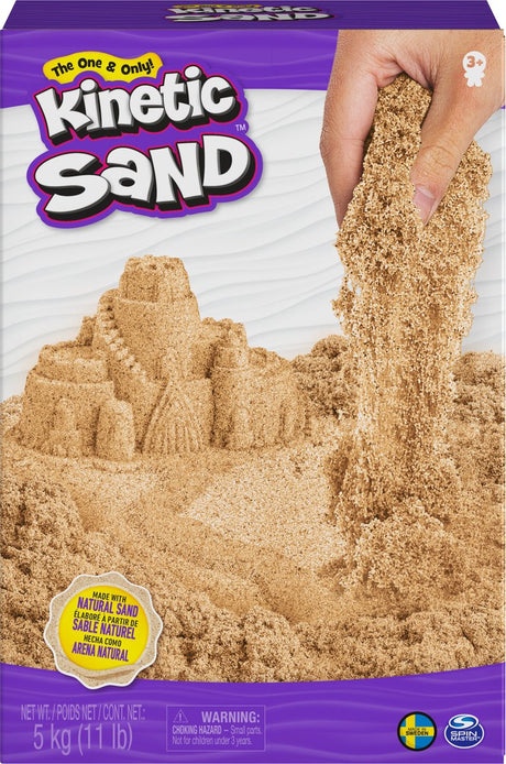 Kinetisk sand - 5 kg original - brun - natursand - sanselegetøj