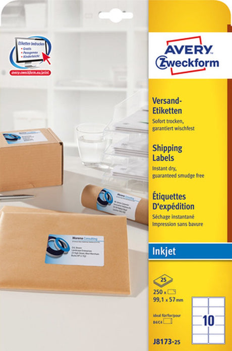 Umærkede sans marque avery j8173-25 adresselabels