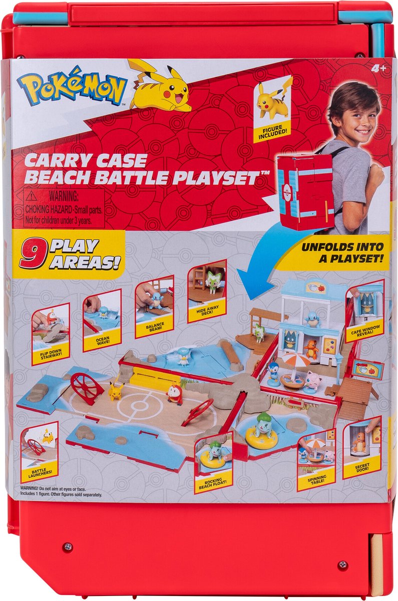Jazwares pokémon - bæretaske kamp strand legesæt