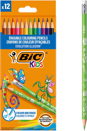 Bic kids evolution sletbare farveblyanter, 12 stk.