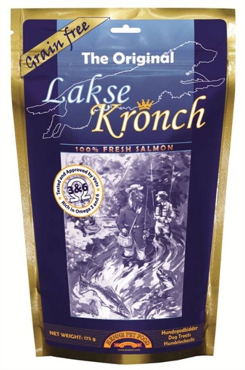 Kronch henne 100% hundesnack - laks - 600 g