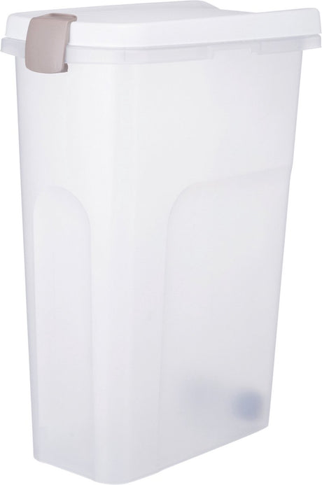 Trixie - fødetønde - lufttæt - låsbar - plastik - gennemsigtig - hvid - 40 ltr - 26,5x44,5x61,5 cm