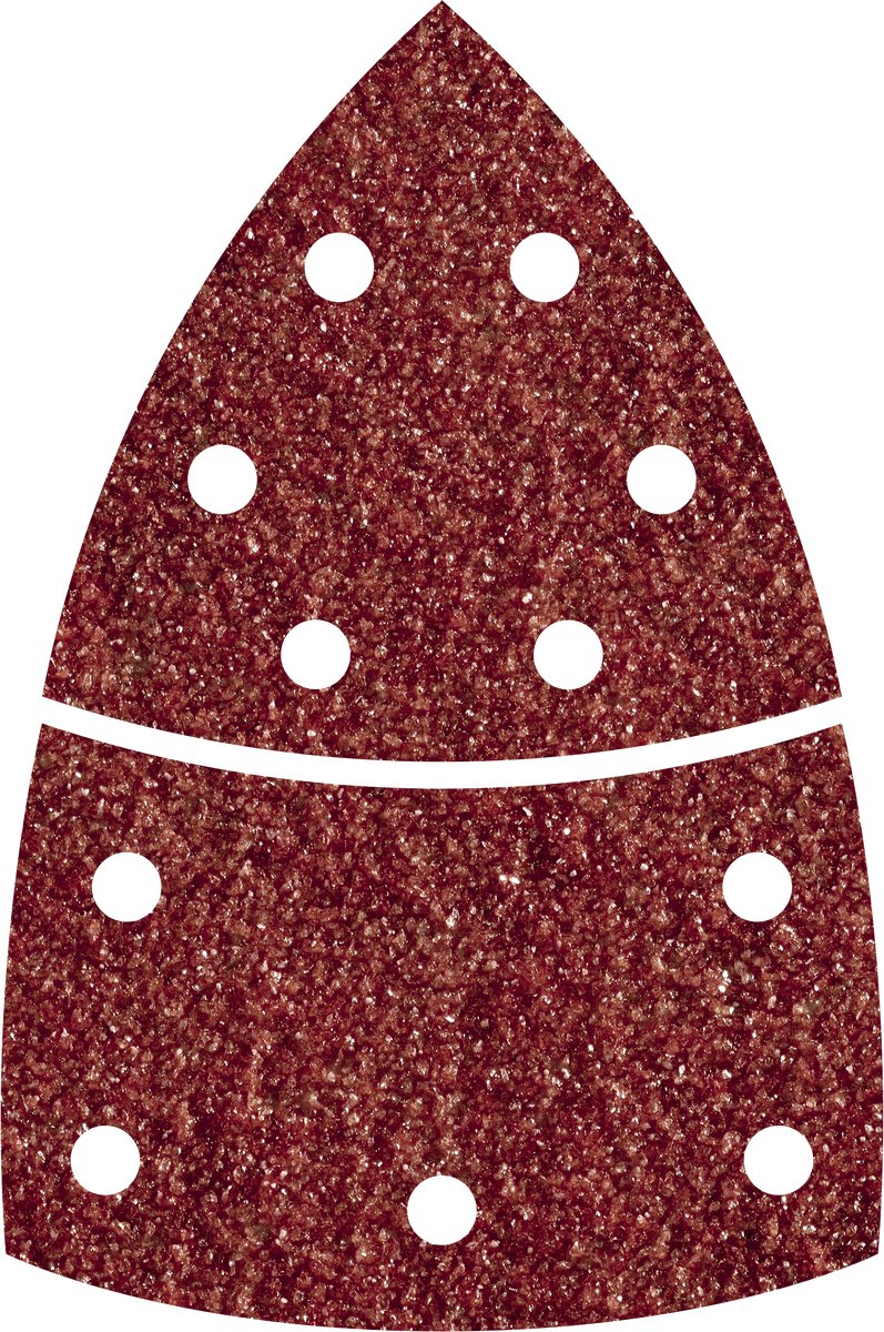 Wolfcraft - museslibepapir korn 120 - 10 stykker - 95mm - selvklæbende multi-sliber slibeark - 1814000