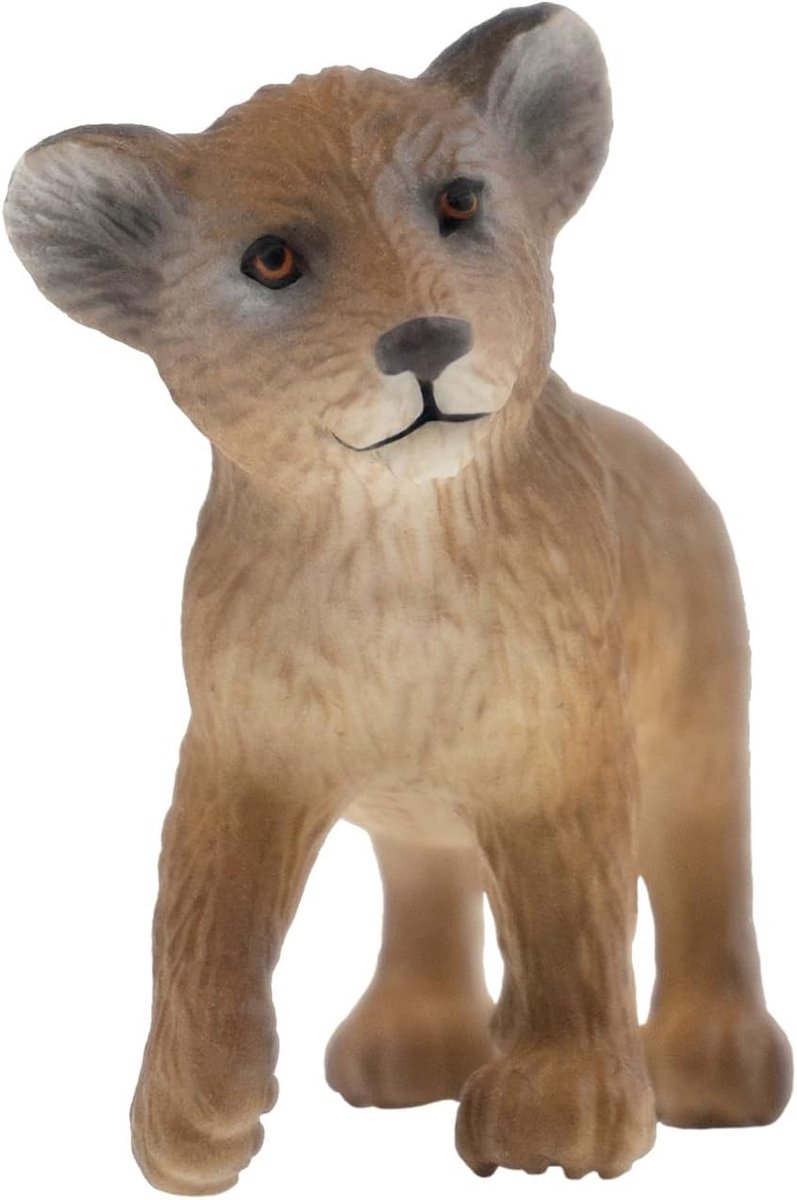 Bullyland 63682 – løveunge – ca. 5,8 cm – realistisk og håndmalet dyrelivsfigur – ideel til pædagogisk leg, safarihistorier eller dekoration til børn fra 3 år