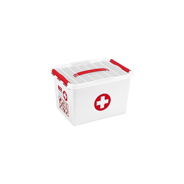 Sunware q-line førstehjælpskasse 22 liter hvid rød 40x30x26cm