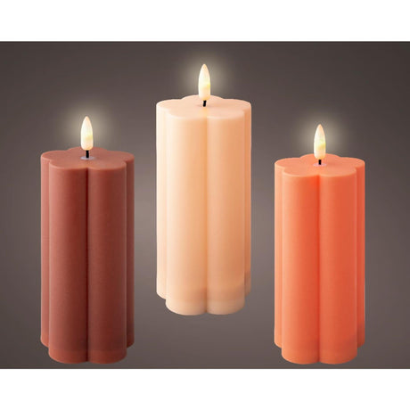 Lumineo solar candle plastic ø7.5cmx15cm