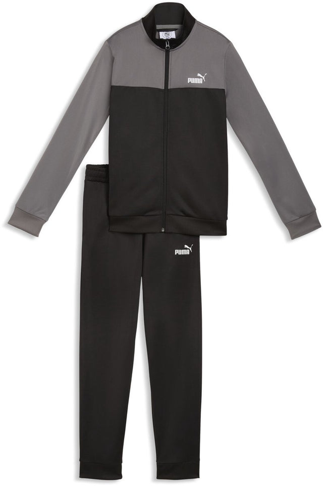 Puma poly colorblock dragt b unisex træningsdragt - sort