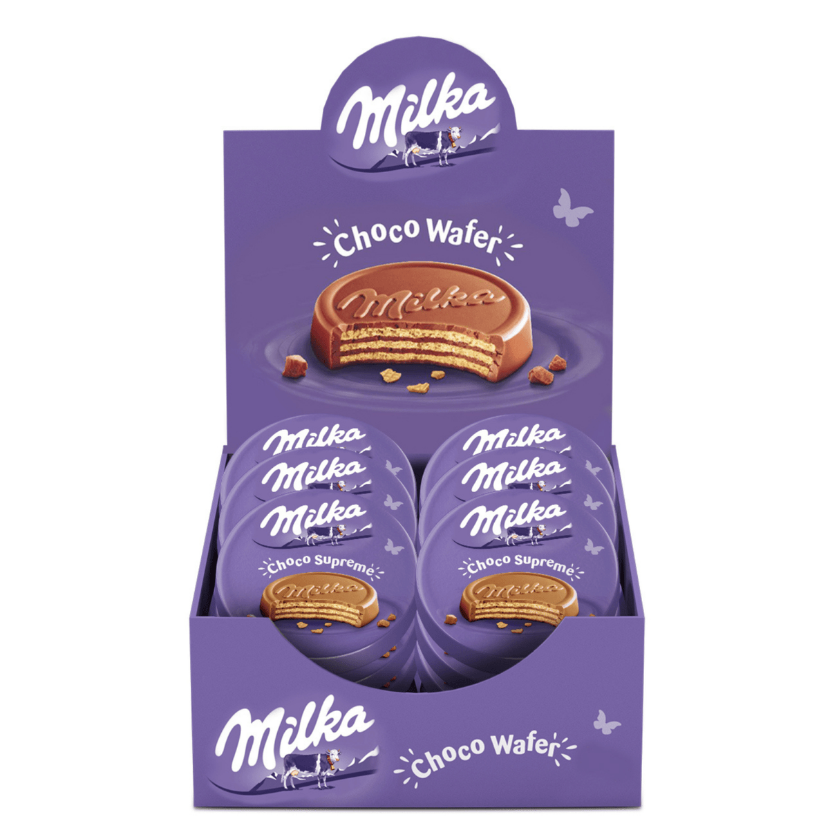 Milka chokolade wafer single (30x 30gr)