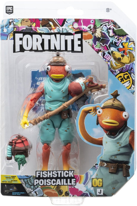 Jazwares fortnite - 1 figurpakke (legendarisk serie) fiskepind