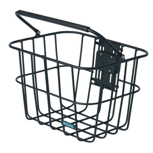 Omkring cykelkurv es aftagelig inkl. monteringsplade til click-fix adapter - mat sort