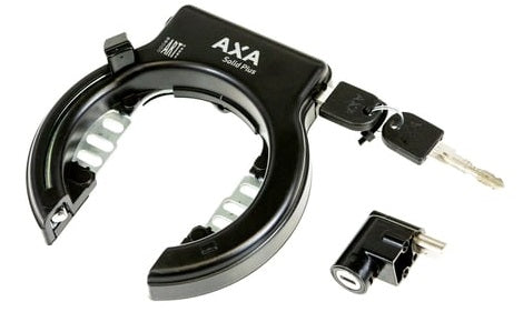 Axa Ringslot Solid Plus med Bafang Battery Slot sort