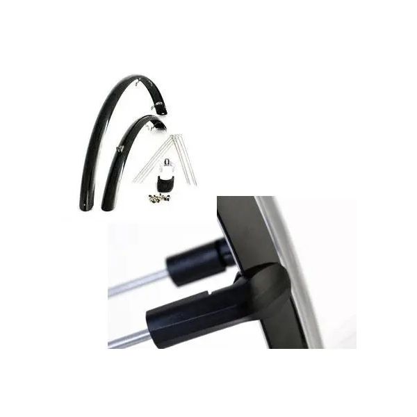 Indstil stoffer 28 tommer 46 PVC sort Eurofender