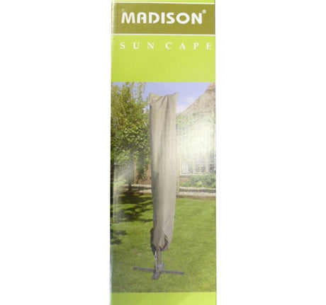 Madison parasolbetræk beskyttelsesbetræk til stående og hængende parasol grå 50x245cm.