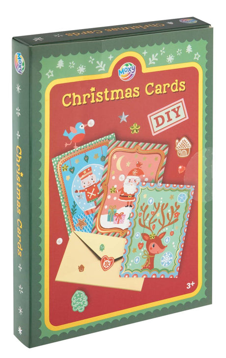 Moxy maak je eigen kerstkaarten - met 3 enveloppen en 3 stickervellen