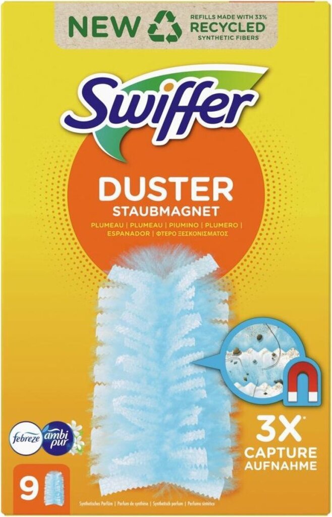 Swiffer duster fældelås refills med en duft af ambi pur 9 stk