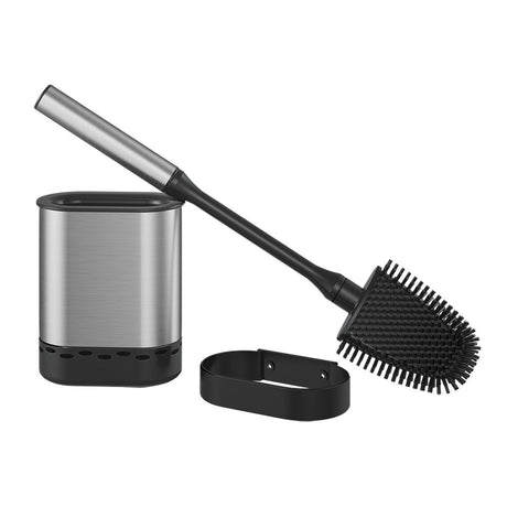 Metaltex cleany toiletbørste + holder 13x8x47 cm sort rustfrit stål
