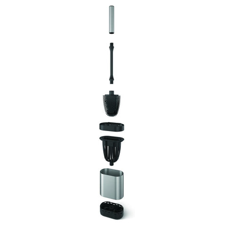 Metaltex cleany toiletbørste + holder 13x8x47 cm sort rustfrit stål